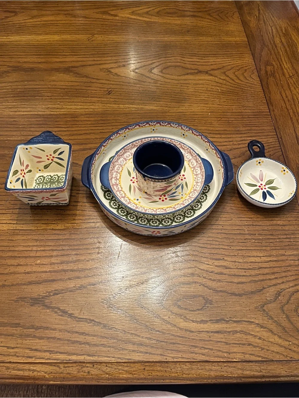 Temptations Old World Confetti Hand-Painted Ceramic Serving Set